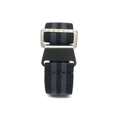 Marine Nationale Military Style Elastic Strap - Bond Grey and Black